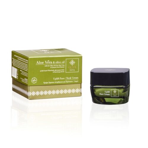Crema viso e collo antiage con olio di oliva bio, aloe vera bio e estratto di semi di quinoa