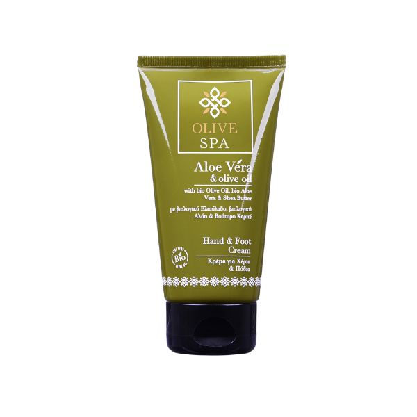 Crema mani e piedi idratante - 75ml Crema mani e piedi idratante con olio d'oliva e aloe vera biologici - 75ml