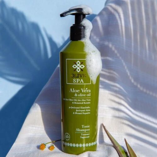 Shampoo tonificante con olio d'oliva e aloe vera biologici - 250ml